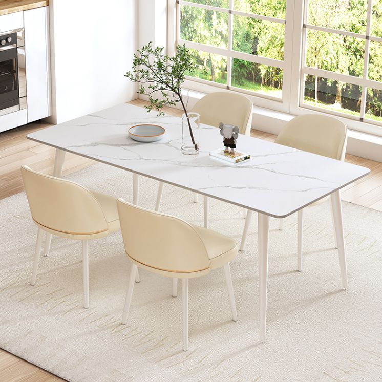 Modern Rectangle Stone Dining Table 1/2/5/7 Pieces Dining Set for Dining Room