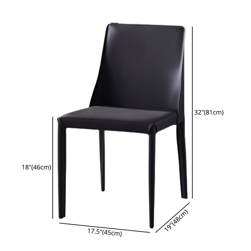 Modern Saddle Chair with Metal Base 32"H Leather Dining Chair for Restaurant Clearhalo ' kitchen&dining_furn' 'Dining Chairs' 'Dining Tables & Seating' 'dining_chair' 'furn' 'furn_dining_chair' 'Furniture' 'furniture_dining_chair' 'Kitchen & Dining Furniture' 'kitchen' 1200x1200_5b7d43db-067a-4ab3-b37f-d8d4b5160901