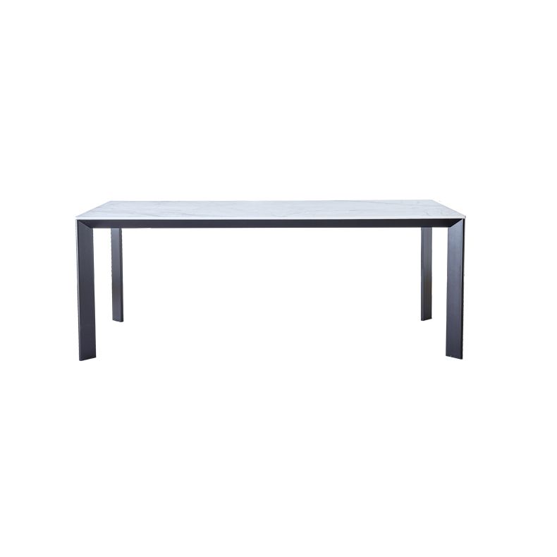 Rectangle Stone Dining Table Contemporary Metal 4 Legs Dining Table Clearhalo 'Dining Tables & Seating' 'Dining Tables' 'dining_table' 'furn' 'furn_dining_table' 'Furniture' 'Kitchen & Dining Furniture' 1200x1200_5b7ed5b8-752b-4665-905d-b1bf0b9af8bf