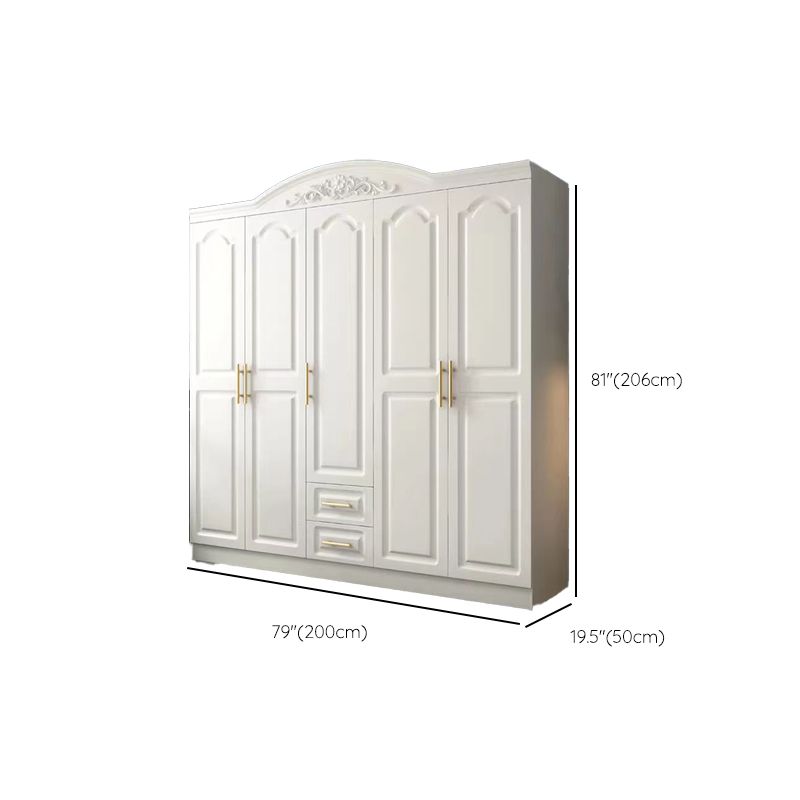 French Country Wardrobe Armoire White Wooden Wardrobe Cabinet Clearhalo 'Armoires & Wardrobes' 'armoires_wardrobes' 'Bedroom Furniture' 'furn' 'furn_armoires_wardrobes' 'Furniture' 1200x1200_5b7ed6ed-1759-426f-b36f-44c9348f3e18