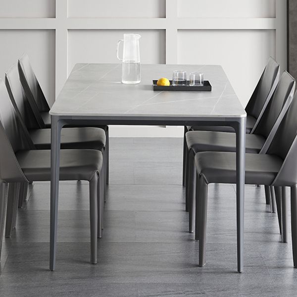 Metal Modern Rectangle Table Sintered Stone Table for Dining Room and Kitchen Clearhalo ' dining_table' 'Dining Tables & Seating' 'Dining Tables' 'Furniture' 'furniture_dining_table' 'Kitchen & Dining Furniture' 'kitchen&dining_furn' 'kitchen' 'kitchen_dining_table' 1200x1200_5b80c685-5d57-49de-ba60-b46b377a9cd4