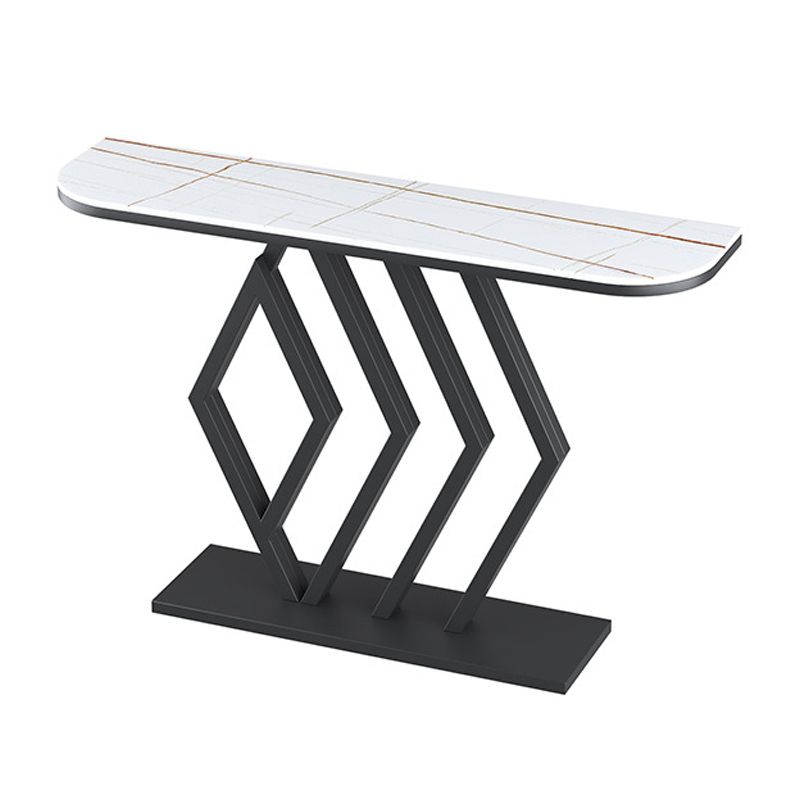 Table de consola contemporánea de piedra de 11 "de ancho Sofá de la consola de la luna