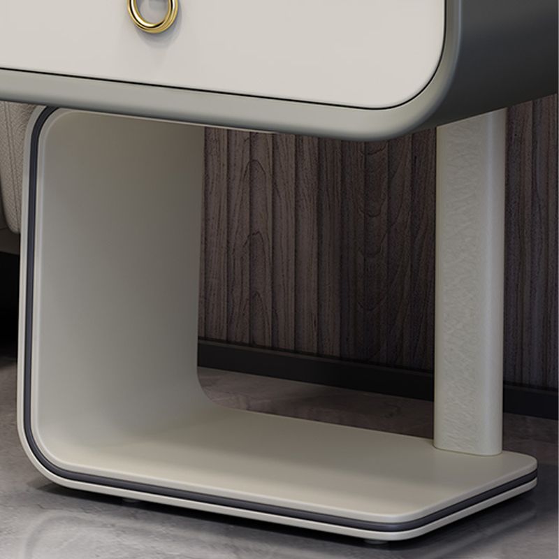 Mesa de noche moderna de la cama de la cama de madera con cajón