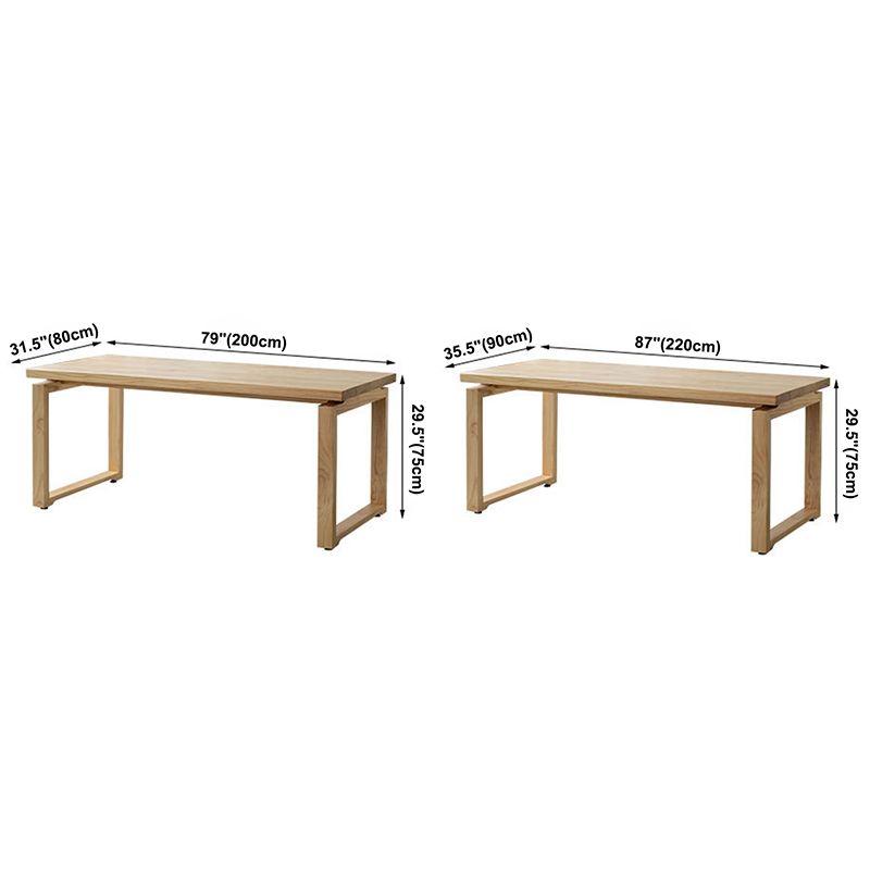 Pine Wood Dining Table in Nature Modern Table with Double Pedestal for Restaurant Clearhalo ' dining_table' 'Dining Tables & Seating' 'Dining Tables' 'furn' 'furn_dining_table' 'Furniture' 'furniture_dining_table' 'Kitchen & Dining Furniture' 'kitchen&dining_furn' 'kitchen' 'kitchen_dining_table' 1200x1200_5b835678-de50-40b7-bddc-92db263677eb