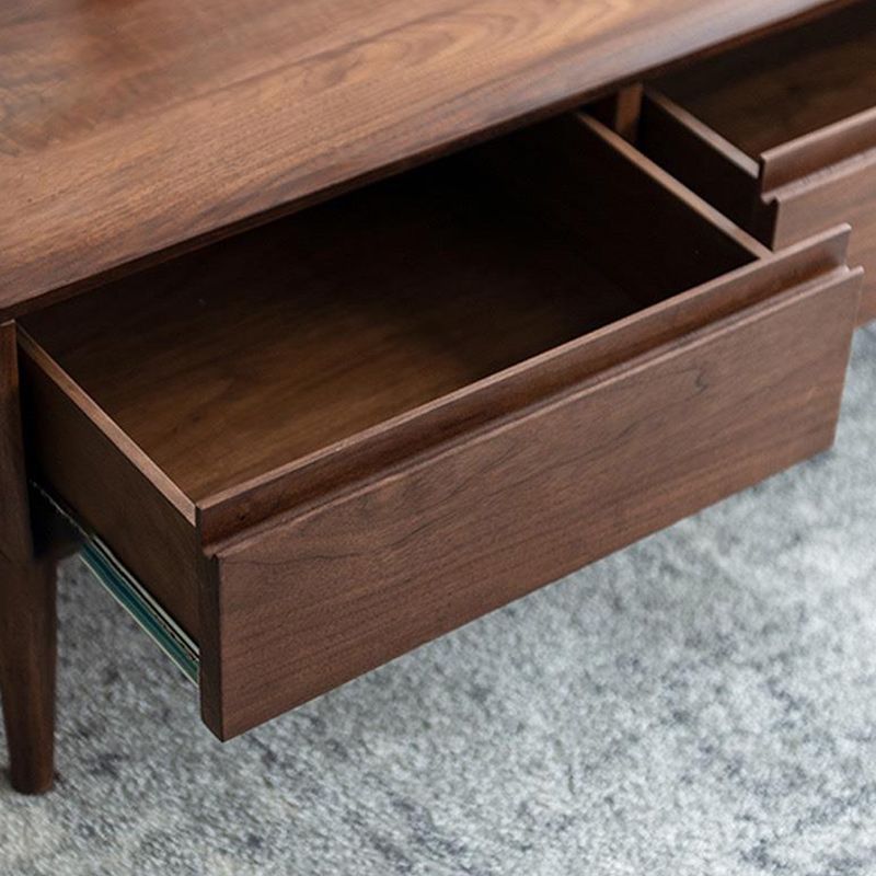 23" Wide Contemporary Coffee Table Rectangle Solid Wood Cocktail Table