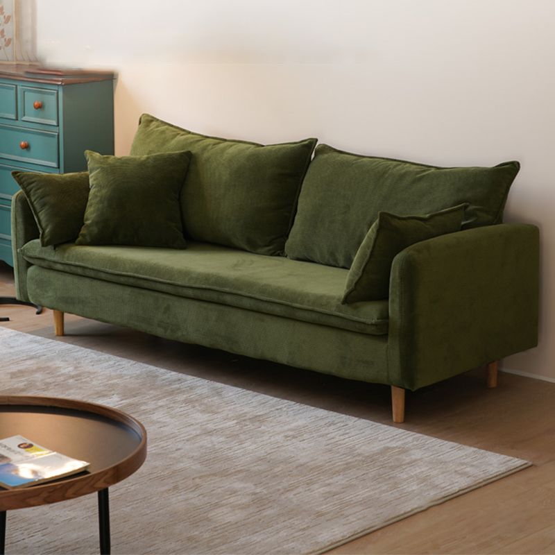 Sewn Pillow Back Sofa Scratch Resistant Living Room Seating with Arm