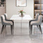 Designer Style 1/3/4/5 Pieces Dining Set Sintered Stone Dining Table with Leather Chairs Clearhalo 'Dining Room Sets' 'Dining Tables & Seating' 'dining_room_set' 'furn' 'furn_dining_room_set' 'Furniture' 'furniture_dining_room_set' 'Kitchen & Dining Furniture' 1200x1200_5b87e1ab-91e2-4a63-b7cf-8a3891a00e1c