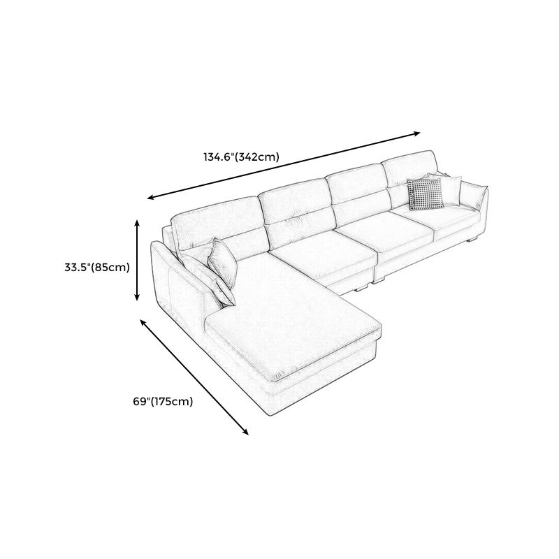 Modern Faux leather Sectional Sofa Cushion Back Square Arm Sectional for Living Room Clearhalo 'furn' 'furn_sectionals' 'Furniture' 'furniture_sectionals' 'Living Room Furniture' 'Sectionals' 1200x1200_5b893e07-d308-4196-8dfd-22d78012df44