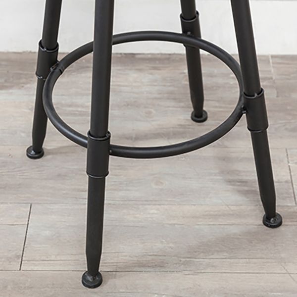 Modern Armless Rotatable Counter Stool Iron Cafe Bar Stool with Seat and Pedal Clearhalo 'Bar Furniture' 'Bar Stools' 'bar_stools' 'furn' 'furn_bar_stools' 'Furniture' 'Kitchen & Dining Furniture' 1200x1200_5b89508e-966c-4062-ba63-38a5e738af4e
