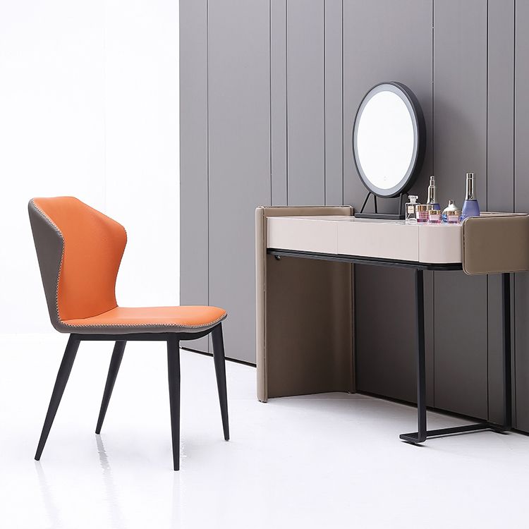 Modern Restaurant Faux Leather Side Chair Matte Finish Wingback Dining Chair Clearhalo ' kitchen&dining_furn' 'Dining Chairs' 'Dining Tables & Seating' 'dining_chair' 'furn' 'furn_dining_chair' 'Furniture' 'furniture_dining_chair' 'Kitchen & Dining Furniture' 'kitchen' 1200x1200_5b8ade2d-a907-4a76-8aa8-e27cfae40518