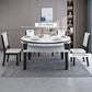 Modern Kitchen Dining Room Set with Sintered Stone Top and Black Base Dining Furniture Set Clearhalo 'Dining Room Sets' 'Dining Tables & Seating' 'dining_room_set' 'furn' 'furn_dining_room_set' 'Furniture' 'furniture_dining_room_set' 'Kitchen & Dining Furniture' 'kitchen&dining_furn' 'kitchen' 1200x1200_5b8b2785-5066-401d-acb6-4c70f999df67