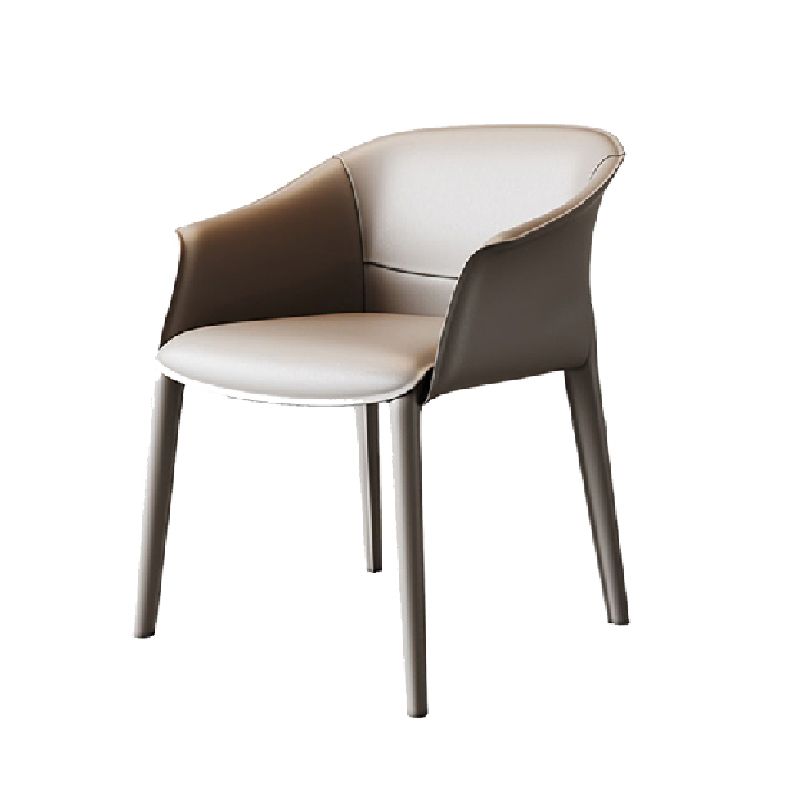 Moderne gestoffeerde gaststoel Faux Leather Dining Arm stoel