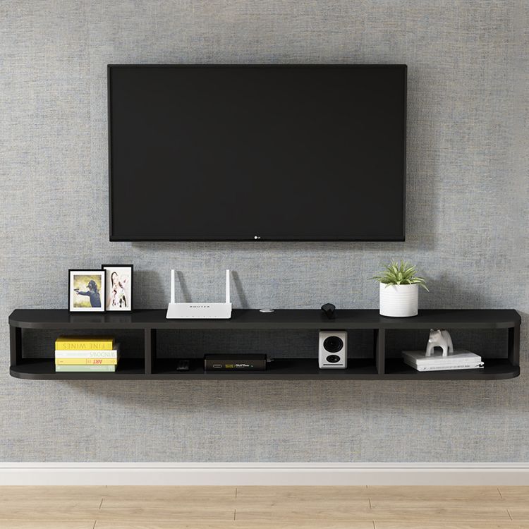 Mobile TV moderno in legno Console TV a parete con 4 ripiani
