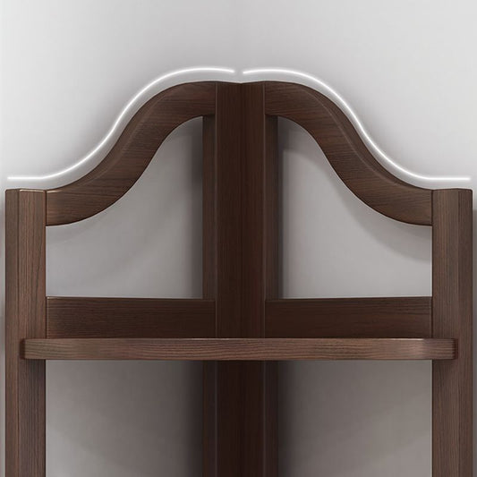 Modern Style Corner Bookshelf Solid Wood Vertical Bookcase for Home