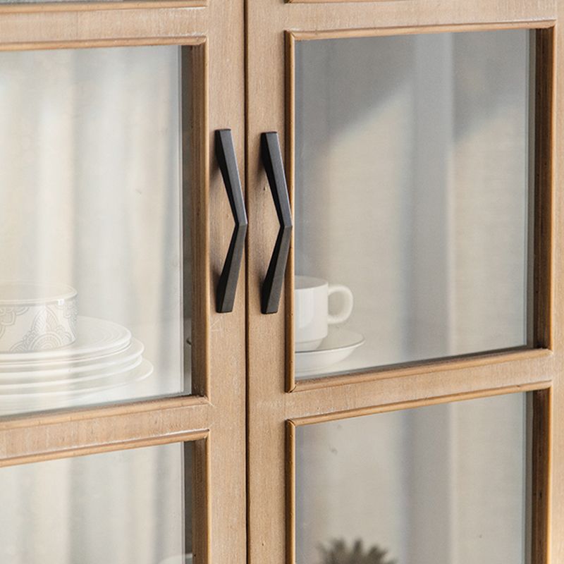 Traditionele houten kast met meerdere plankweergave Buffet Cabinet met deur voor woonkamer