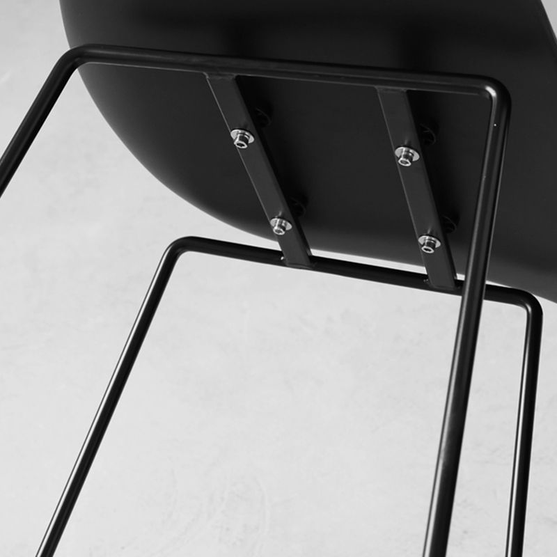 Nordic Indoor Simple Barstool Low Back Steel Tall Stool with Plastic Seat Clearhalo 'Bar Furniture' 'Bar Stools' 'bar_stools' 'furn' 'furn_bar_stools' 'Furniture' 'furniture_bar_stools' 'Kitchen & Dining Furniture' 1200x1200_5b8edf09-1d59-4f18-9432-43b8ee80bc21