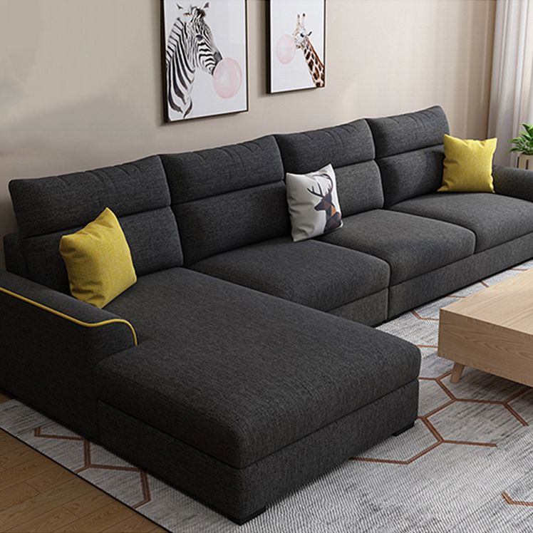 Modular Sewn Pillow Back Bench Seating Recessed Arm Assembled Settee Furniture Clearhalo 'furn' 'furn_sectionals' 'Furniture' 'furniture_sectionals' 'kitchen' 'kitchen_sectionals' 'Living Room Furniture' 'Sectionals' 1200x1200_5b90b62d-dc0d-417c-b83e-8e30a551ae3f