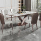 Minimalist Rectangle Sintered Stone Dining Table of 5/7 with Pedestal Base Dining Set for Restaurant Clearhalo 'Dining Room Sets' 'Dining Tables & Seating' 'dining_room_set' 'furn' 'furn_dining_room_set' 'Furniture' 'furniture_dining_room_set' 'Kitchen & Dining Furniture' 'kitchen&dining_furn' 'kitchen' 1200x1200_5b929085-61c2-486b-8517-966384a0a08c