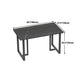 Industrial Style Black Dining Table Sintered Stone Dining Table with Black Frame Clearhalo 'Dining Tables & Seating' 'Dining Tables' 'dining_table' 'furn' 'furn_dining_table' 'Furniture' 'furniture_dining_table' 'Kitchen & Dining Furniture' 'kitchen' 'kitchen_dining_table' 1200x1200_5b93c205-34db-41a4-8759-d6749ff092b7