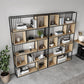 Modern Living Room Etagere Bookshelf Metal Frame Solid Wood Shelf Bookcase Clearhalo 'Bookcases' 'furn' 'furn_bookcases' 'Furniture' 'furniture_bookcases' 'Office Furniture' 1200x1200_5b9433a3-3c28-4e9e-b033-823294b31106