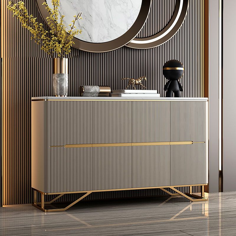 Tavolo da tavolo a buffet glam tavolo laboard di pietra con gambe per cucina