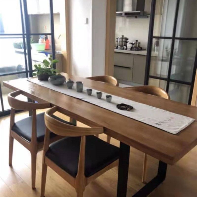 1/4/5/7 Pieces Industrial Dining Set Solid Wood and Metal Coffee Shop Table and Chairs Clearhalo 'Dining Room Sets' 'Dining Tables & Seating' 'dining_room_set' 'furn' 'furn_dining_room_set' 'Furniture' 'furniture_dining_room_set' 'Kitchen & Dining Furniture' 'kitchen&dining_furn' 'kitchen' 1200x1200_5b963346-22bb-4eeb-b08a-00f65e220acc