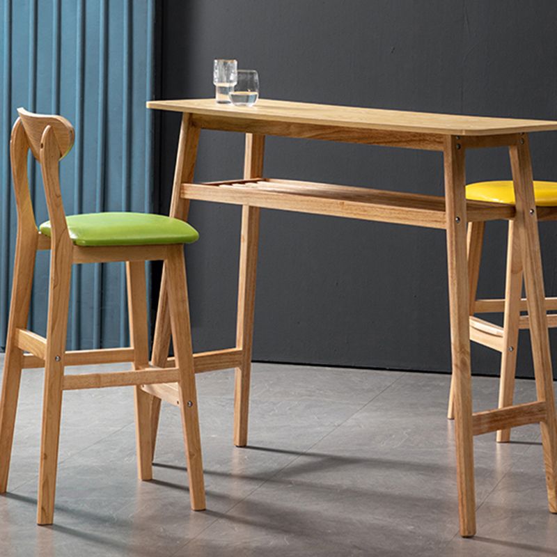 Nordic Wood Low Back Barstool Indoor Tall Stool with Square Upholstered Clearhalo 'Bar Furniture' 'Bar Stools' 'bar_stools' 'furn' 'furn_bar_stools' 'furniture_bar_stools' 'Kitchen & Dining Furniture' 'kitchen&dining_furn' 'kitchen' 'kitchen_furn' Furniture' 1200x1200_5b97d35a-ea39-48f1-a791-392608d60b9c