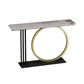 Mesa de sofá de consola de rectángulo glamoroso con soporte de hierro para Hall