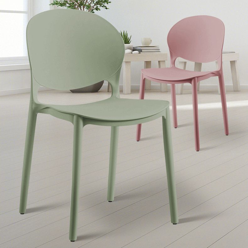 Contemporary Style Dining Chairs Armless Dining Chairs with Plastic Legs for Kitchen Clearhalo 'Dining Chairs' 'Dining Tables & Seating' 'dining_chair' 'furn' 'furn_dining_chair' 'Furniture' 'Kitchen & Dining Furniture' 1200x1200_5b98cd7b-f439-4d2f-aa8a-9638847a2126