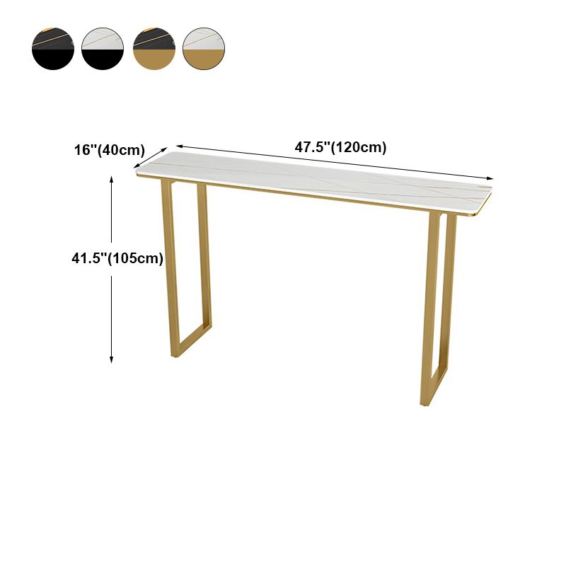 Living Room Bar Table 42-inch Height Stone Top and Metal Base Bistro Table Clearhalo 'Bar Furniture' 'Bar Tables' 'bar_tables' 'furn' 'furn_bar_tables' 'Furniture' 'furniture_bar_tables' 'Kitchen & Dining Furniture' 1200x1200_5b98da13-3f98-43bc-9409-83f5bb1b1460