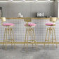 Scandinavian Metal Stool Upholstered Round Seat Counter Stool