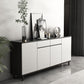 Modern Marble Sideboard Table 2-Drawer 80-inch Sideboard in White Clearhalo 'buffet_sideboard' 'Buffets & Sideboards' 'furn' 'furn_buffet_sideboard' 'Furniture' 'furniture_buffet_sideboard' 'Kitchen & Dining Furniture' 1200x1200_5b99ec2a-3b5e-4031-9bcd-dfa40ef0ca8b