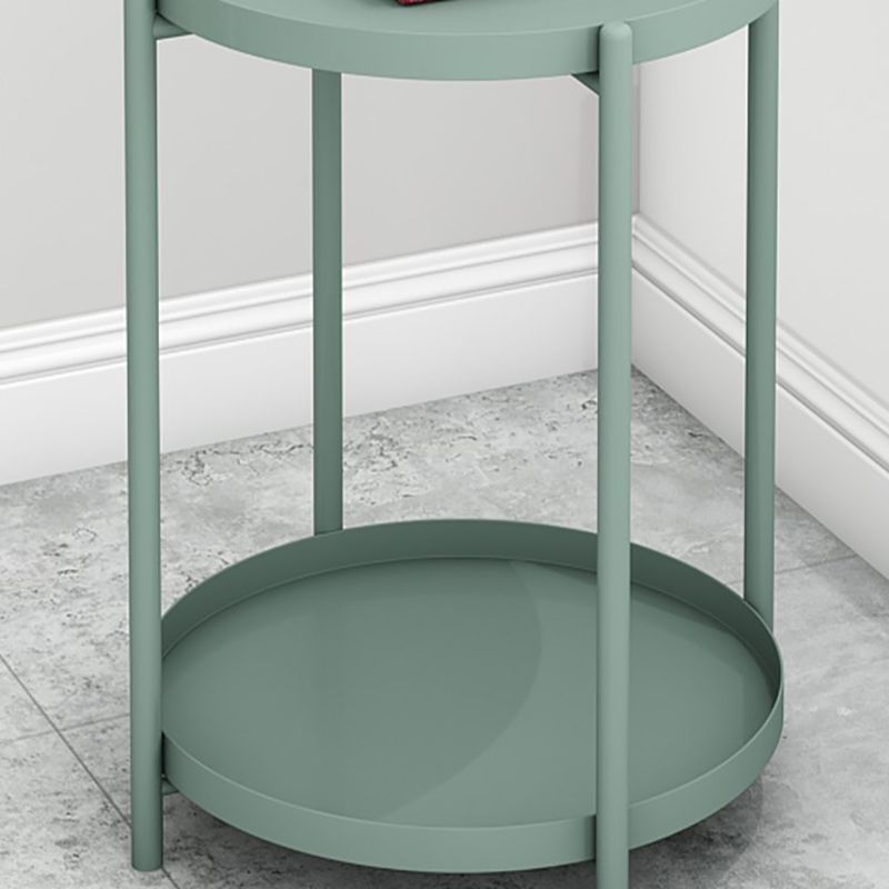 Mid-Century Metal Corner Table Tray Top Round Side End Table Clearhalo 'Coffee & Accent Tables' 'End & Side Tables' 'end_side_tables' 'furn' 'furn_end_side_tables' 'Furniture' 'Living Room Furniture' 1200x1200_5b9aebb8-5ab1-4af4-8d57-4cdaf7812afe