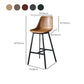 Modern PU Leather Bar-stool Bucket Seat Counter Bar Stool with Metal Legs Clearhalo 'Bar Furniture' 'Bar Stools' 'bar_stools' 'furn' 'furn_bar_stools' 'Furniture' 'Kitchen & Dining Furniture' 1200x1200_5b9b06ca-b809-4b5e-85f7-b4fbdddc81a2