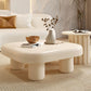 Contemporary Cocktail Table White Wooden Coffee Cocktail Table