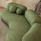 31.49" Wide Wool Curved Sofa Armless Sofa for Living Room, Apartment Clearhalo 'furn' 'furn_sofas' 'Furniture' 'Living Room Furniture' 'Sofa' 'sofas' 1200x1200_5b9b740b-87b6-40fb-b32e-ec46c6f71654