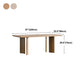 Mesa de comedor de madera maciza rectángulo Mesa de comedor moderna de 4 patas