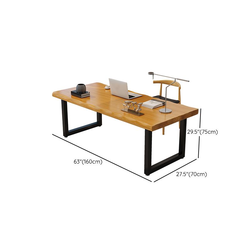 Bureau d'écriture rectangulaire en bois massif du bureau naturel moderne pour le bureau