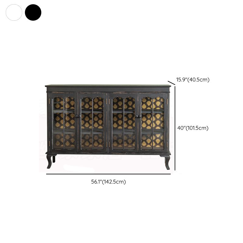 Curio tradizionale Curio Curio Armadietto Porte in vetro a buffet con porte