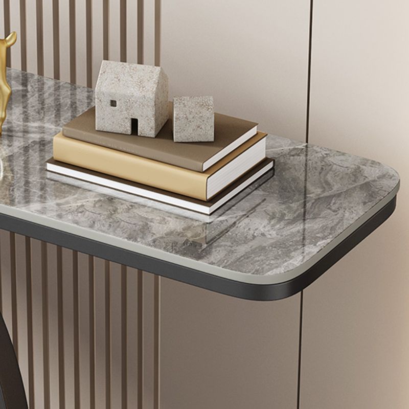11.8 Inch Wide Console Table Scratch Resistant Slate Glam End Table