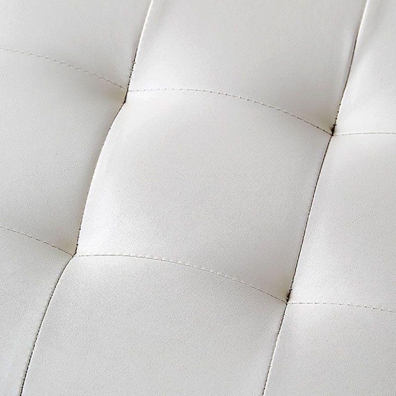 Glam Pouf Ottoman Genuine Leather Upholstered Tufted Square Ottoman with Metal Legs Clearhalo 'furn' 'furn_ottomans_poufs' 'Furniture' 'Living Room Furniture' 'Ottomans & Poufs' 'ottomans_poufs' 1200x1200_5ba14bb3-21a5-44c4-8196-42dd18ab090b