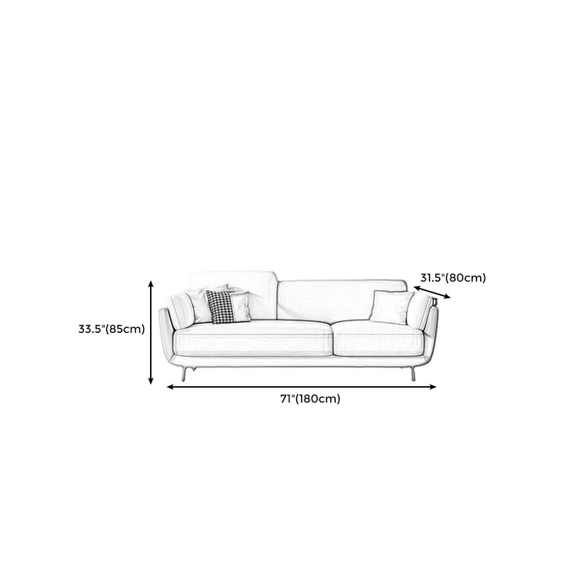 Polish Finish Sofa Flared Arm Sofa for Living Room and Bonus Room Clearhalo 'furn' 'furn_sofas' 'Furniture' 'furniture_sofas' 'kitchen' 'kitchen_sofas' 'Living Room Furniture' 'Sofa' 'sofas' 1200x1200_5ba16ec4-3142-4939-bcca-e032b42090d8