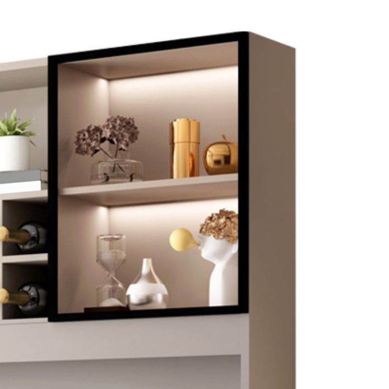 Porte de sol en bois de bouteille moderne en bois fabriqué avec étagères de rangement