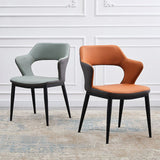 Minimalist Style Leather Dining Chairs Open Back Dining Side Chairs for Home Clearhalo ' kitchen&dining_furn' 'Dining Chairs' 'Dining Tables & Seating' 'dining_chair' 'furn' 'furn_dining_chair' 'Furniture' 'furniture_dining_chair' 'Kitchen & Dining Furniture' 'kitchen' 1200x1200_5ba2c96a-4caa-42cc-bbec-f9f43cbbb6d0