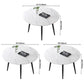 Modern Style Sintered Stone Dining Table White Round Home Table with Black Frame Clearhalo ' dining_table' 'Dining Tables & Seating' 'Dining Tables' 'furn' 'furn_dining_table' 'Furniture' 'furniture_dining_table' 'Kitchen & Dining Furniture' 'kitchen&dining_furn' 'kitchen' 'kitchen_dining_table' 1200x1200_5ba2d59c-c7f0-4c89-baa6-c40071415a95