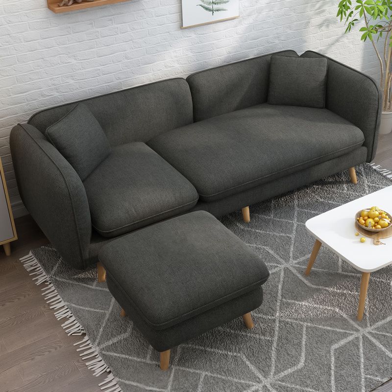 Modern Linen Tuxedo Arm Standard Sofa with Bolster Pillows for Living Room Clearhalo 'furn' 'furn_sofas' 'Furniture' 'furniture_sofas' 'kitchen' 'kitchen_sofas' 'Living Room Furniture' 'Sofa' 'sofas' 1200x1200_5ba390e7-8b9b-4329-a7bf-0a311a9eb253