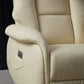 Glam Genuine Leather Recliner Chair Solid Color Standard Recliner