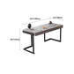 Steel and Stone Office Desk Grey 23.6" Wide Writing Desk Rectangular