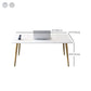 29 "H Glam Office Desk rechthoekig secretaris -bureau met metalen benen