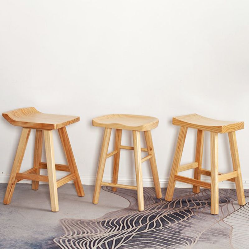 Modern Armless Backless Counter Stool Wood Cashier Bar Stool with Seat and Pedal Clearhalo 'Bar Furniture' 'Bar Stools' 'bar_stools' 'furn' 'furn_bar_stools' 'Furniture' 'Kitchen & Dining Furniture' 1200x1200_5ba860f2-ab84-4637-b4cc-c383b9c53c31